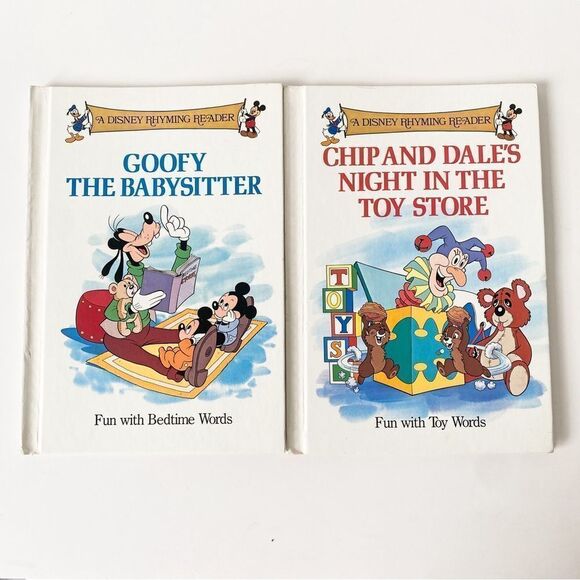 A Disney Rhyming Reader Book Goofy The Babysitter and Chip and Dale’s Night - Picture 1 of 7